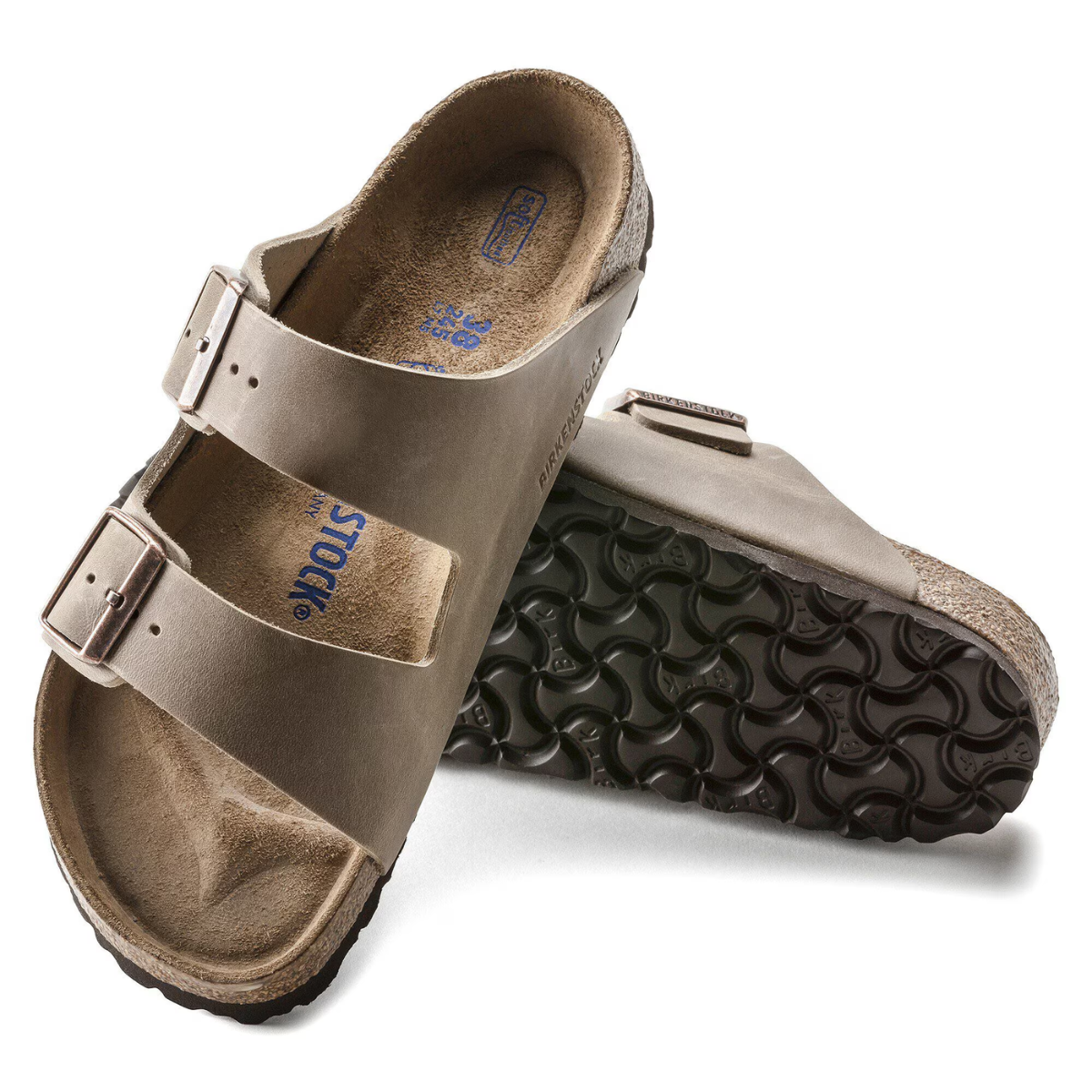 Birkenstock Arizona Softbed Oiled Leather in Tobacco Brown