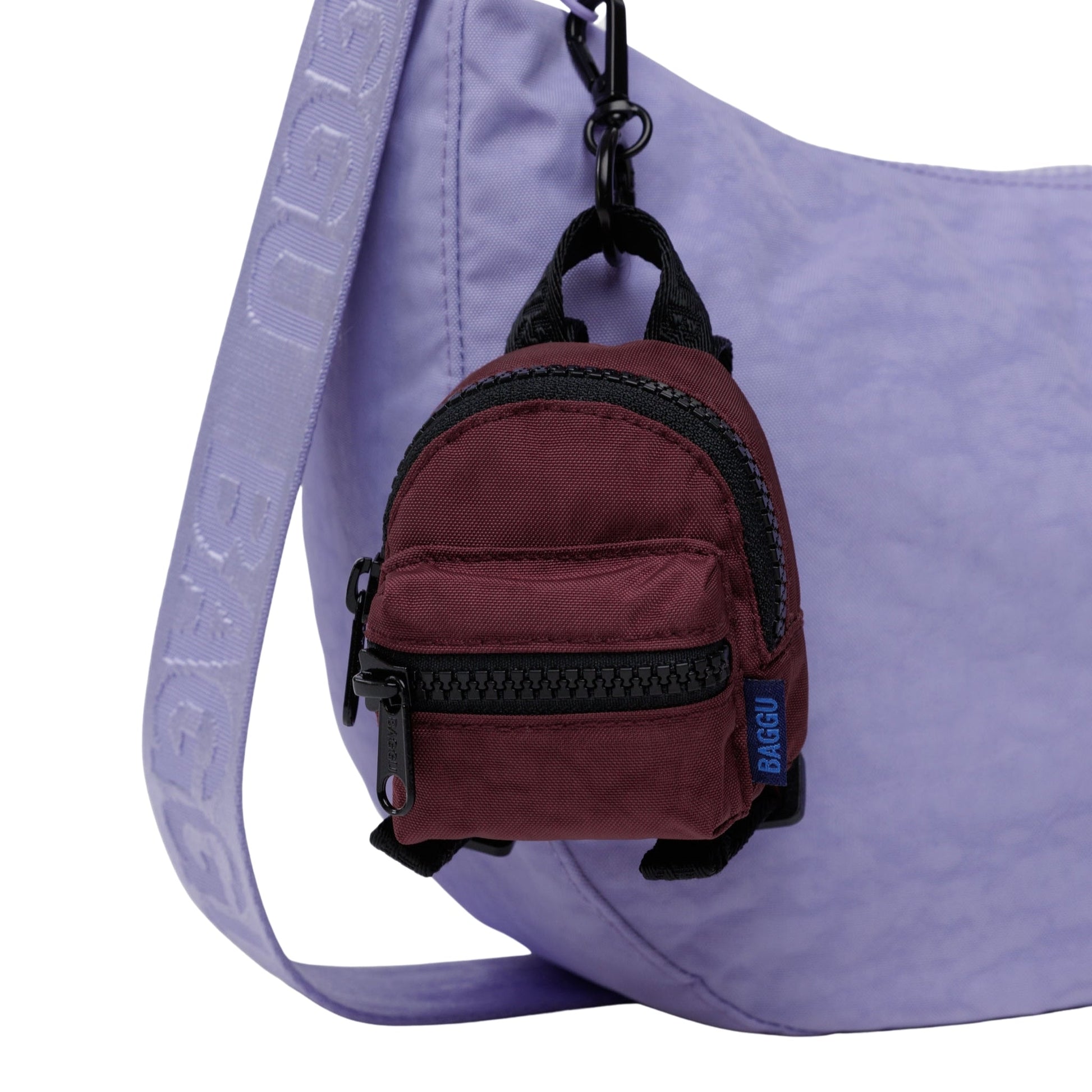 Baggu Backpack Charm in Mahogany