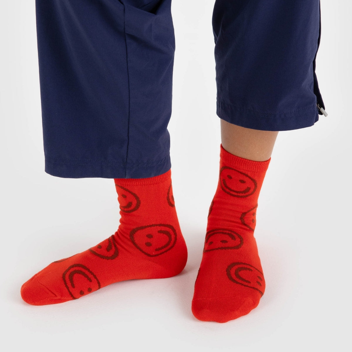Baggu Crew Sock in Red Happy