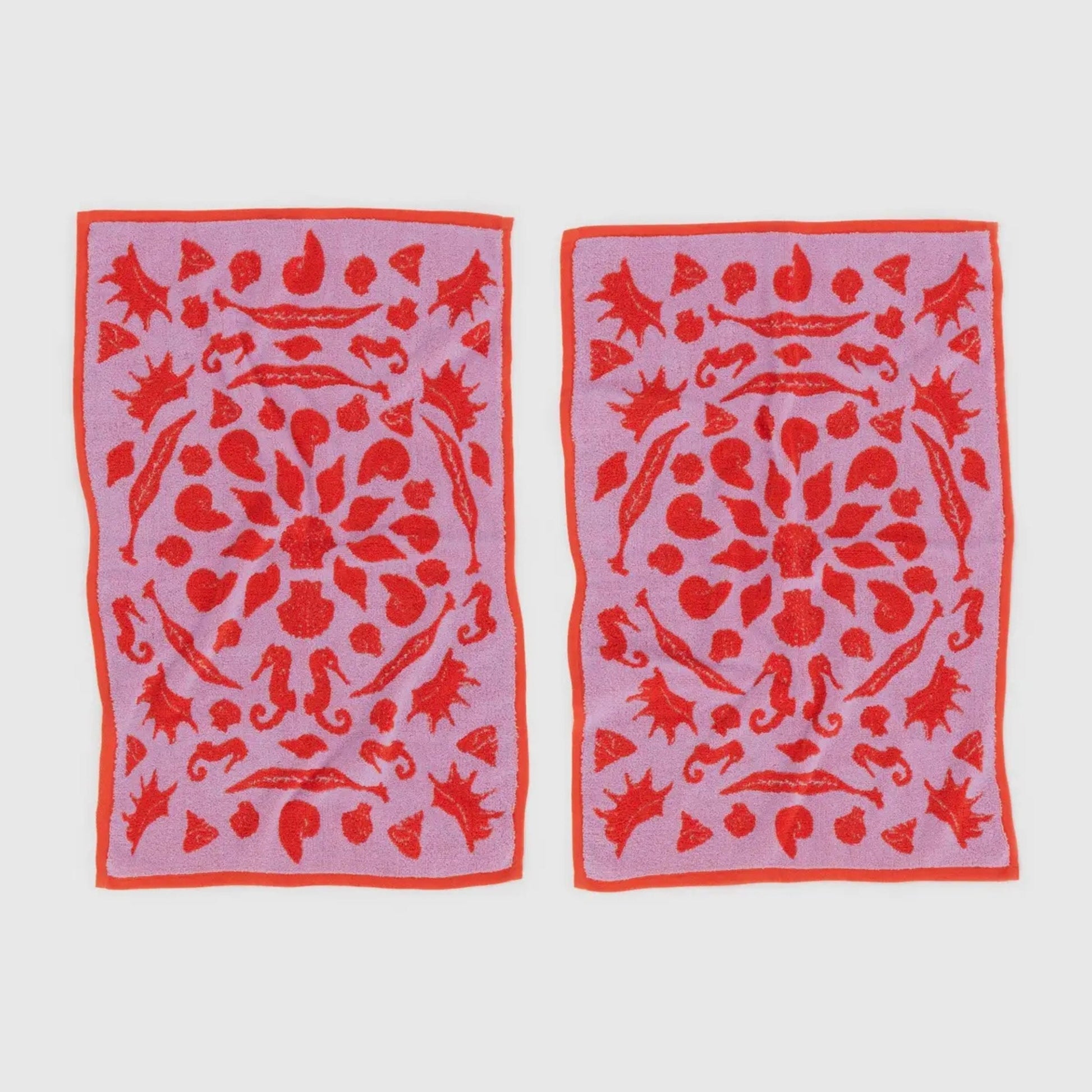 Baggu Hand Towel Set of 2 in Sea Shells