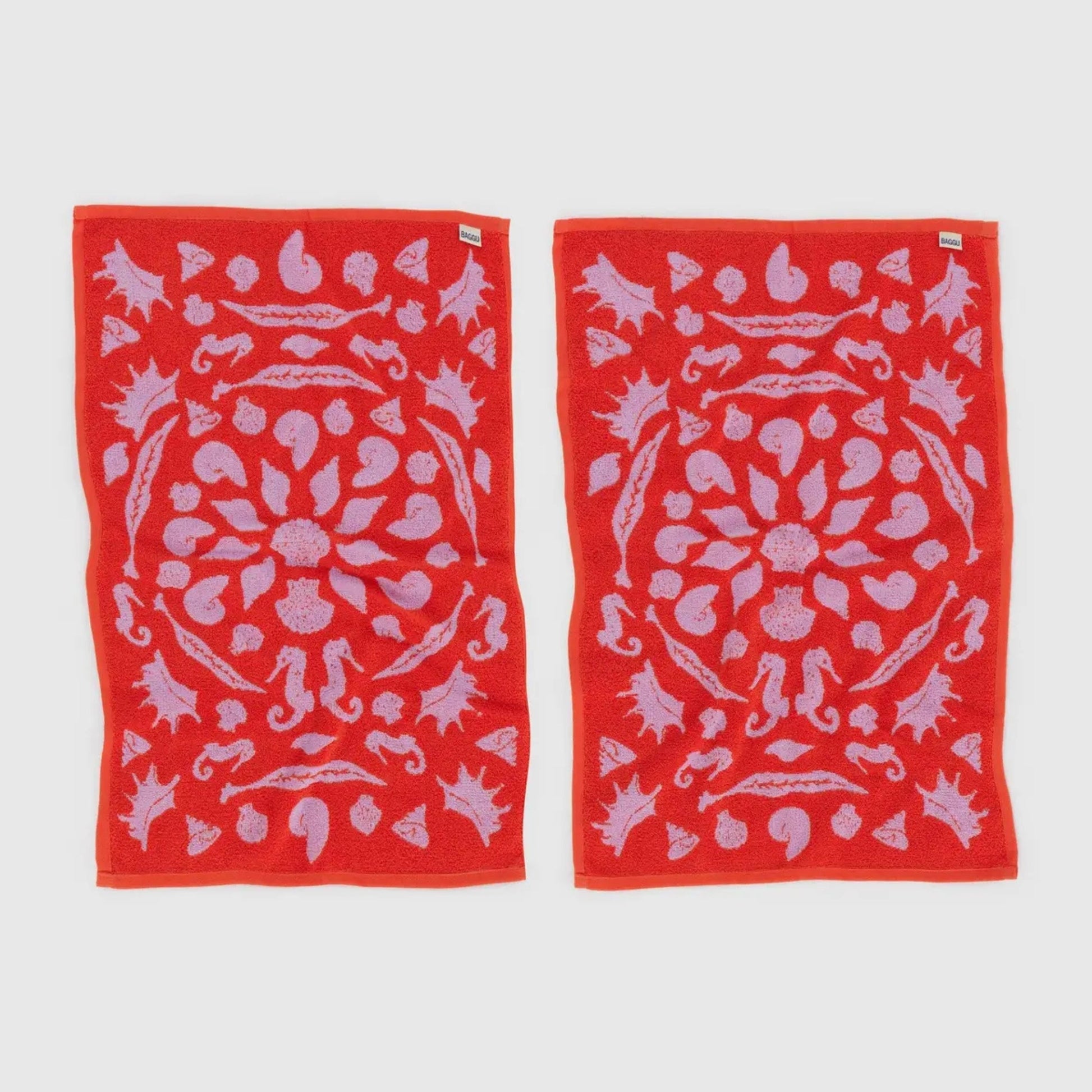 Baggu Hand Towel Set of 2 in Sea Shells