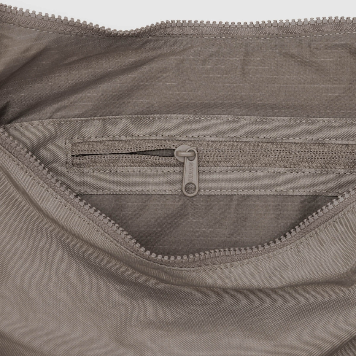 Baggu Large Nylon Crescent Bag in Dove