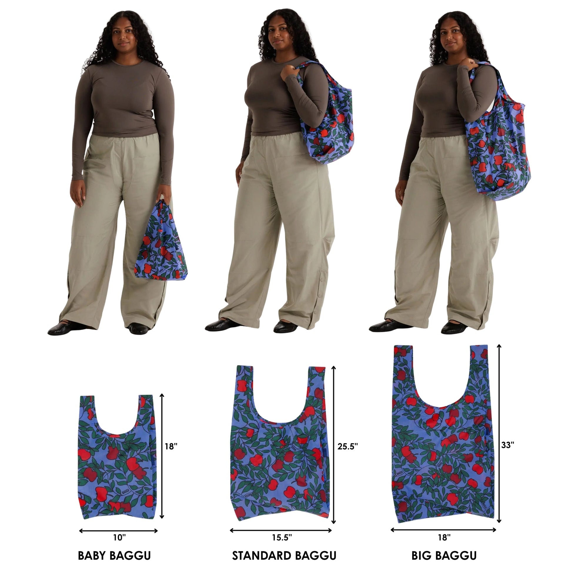 Baggu Standard Baggu Set of 3 in Hello Kitty and Friends Florals