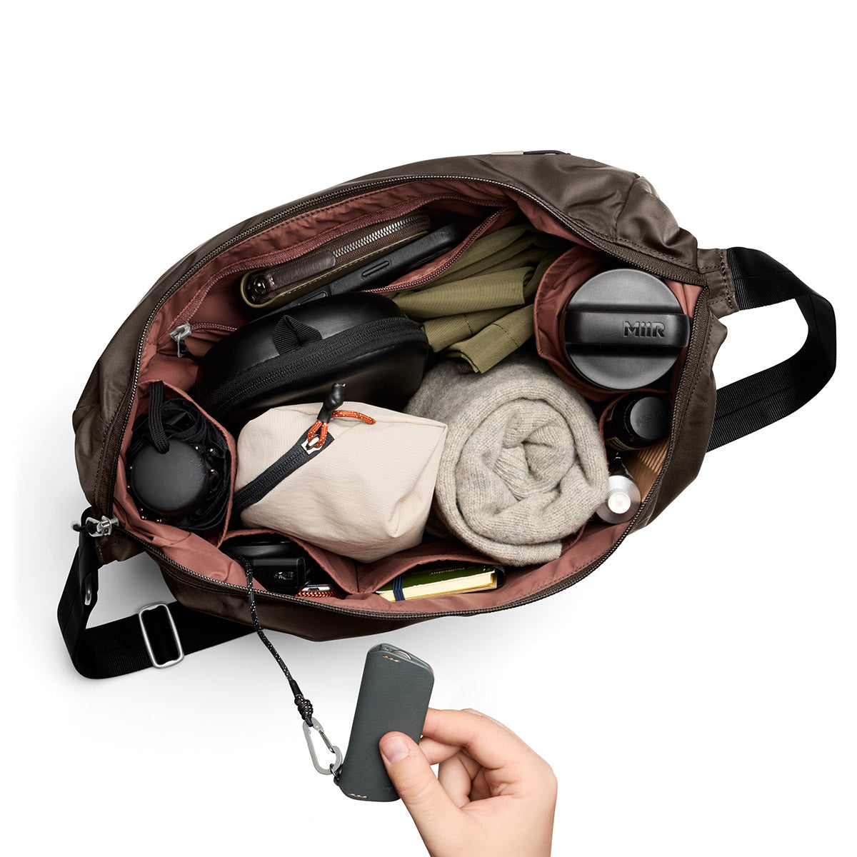 Bellroy Laneway Crescent Bag 12L in River Rock