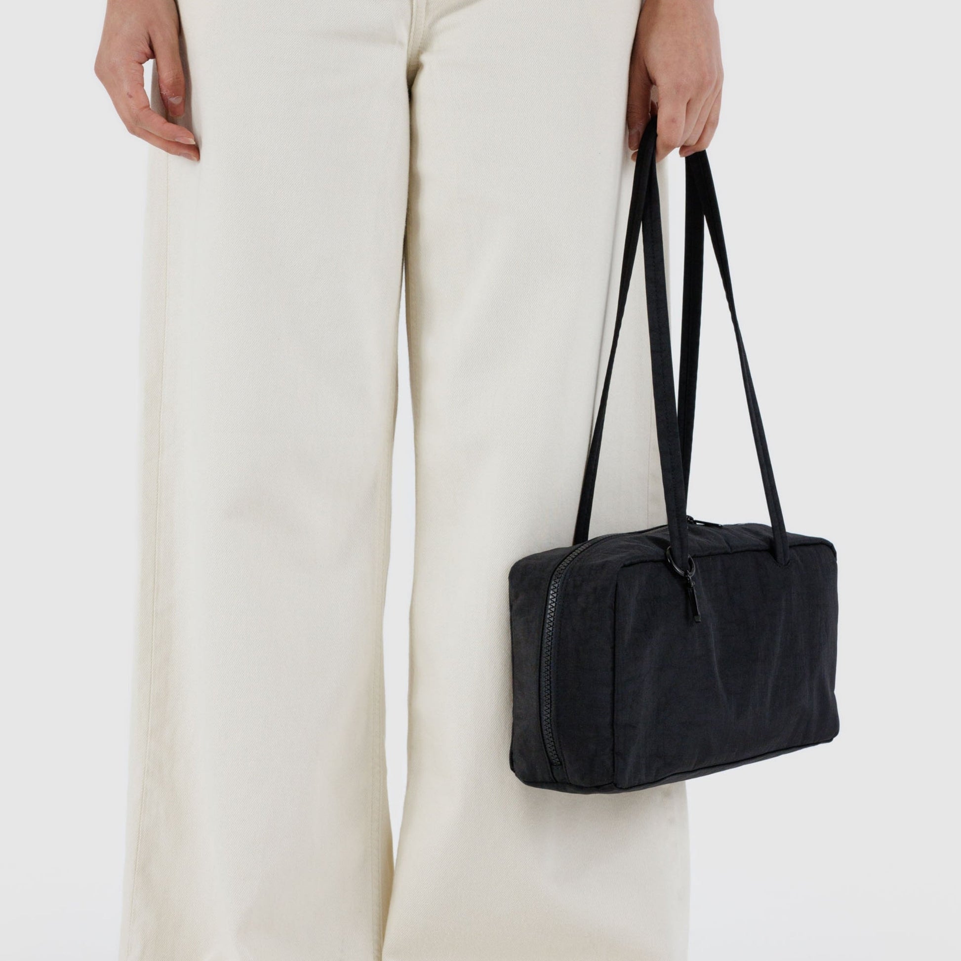 Baggu Nylon Bowler Bag in Black
