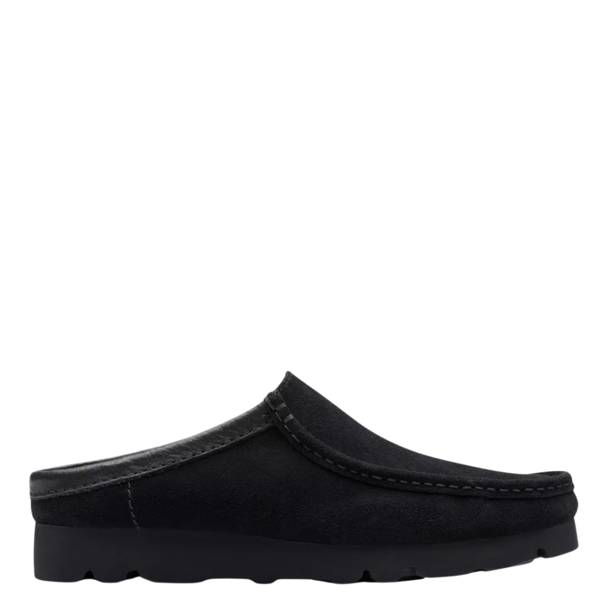 Clarks Men's Wallabee Slip in Black Suede
