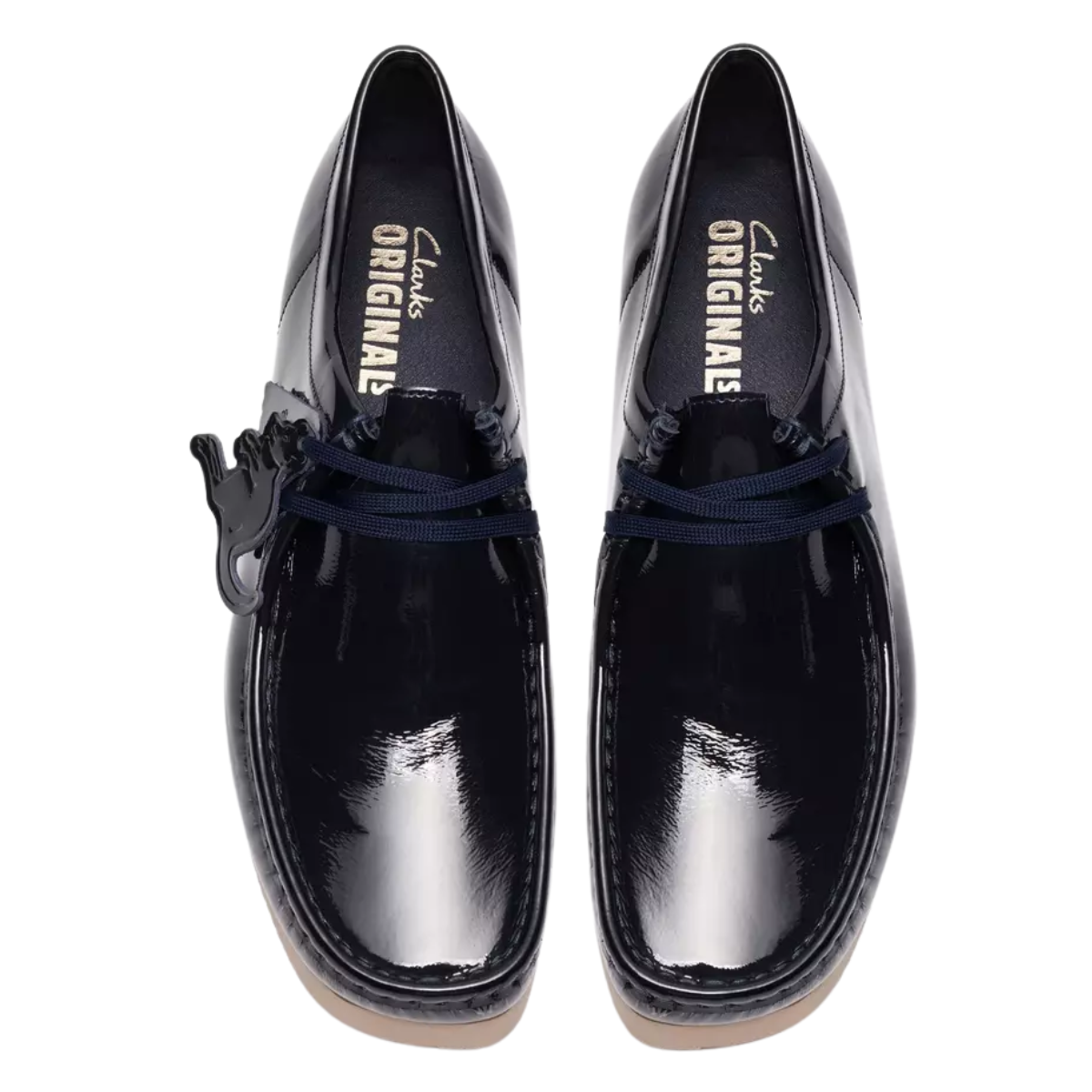 Clarks Men's Wallabee in Navy Patent