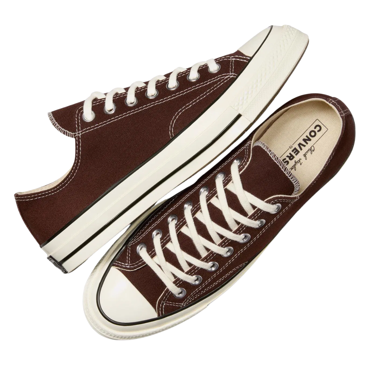 Converse Women&#39;s Chuck 70 Low Top in Dark Root/Egret/Black