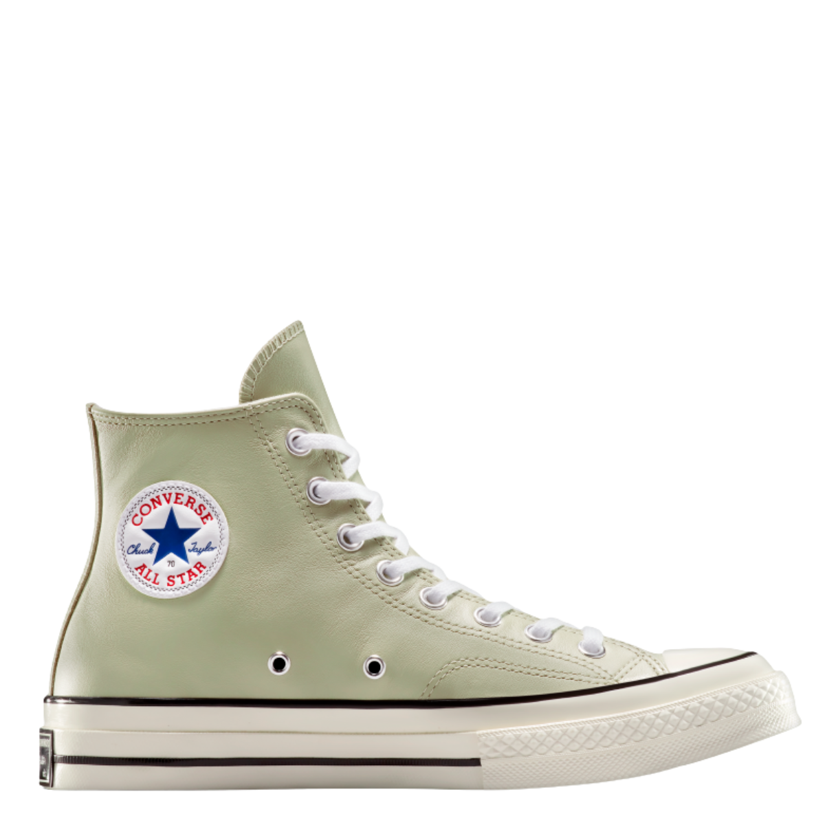 Converse Chuck 70 Leather High Top in Pale Surplus/Red/White