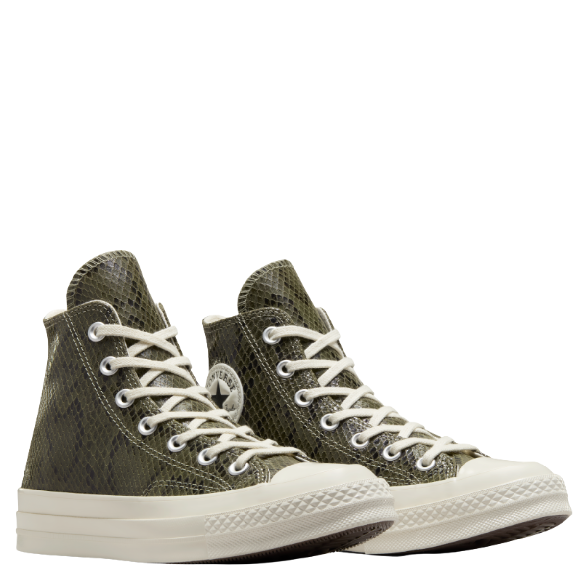 Converse Chuck 70 Snakeskin High Top in Light Field Surplus/Egret/Black