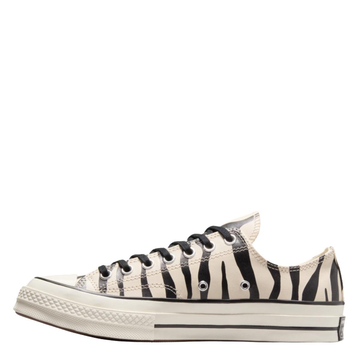 Converse Chuck 70 Glow-In-The-Dark Zebra Print Low Top in Light Dune/Black/Egret