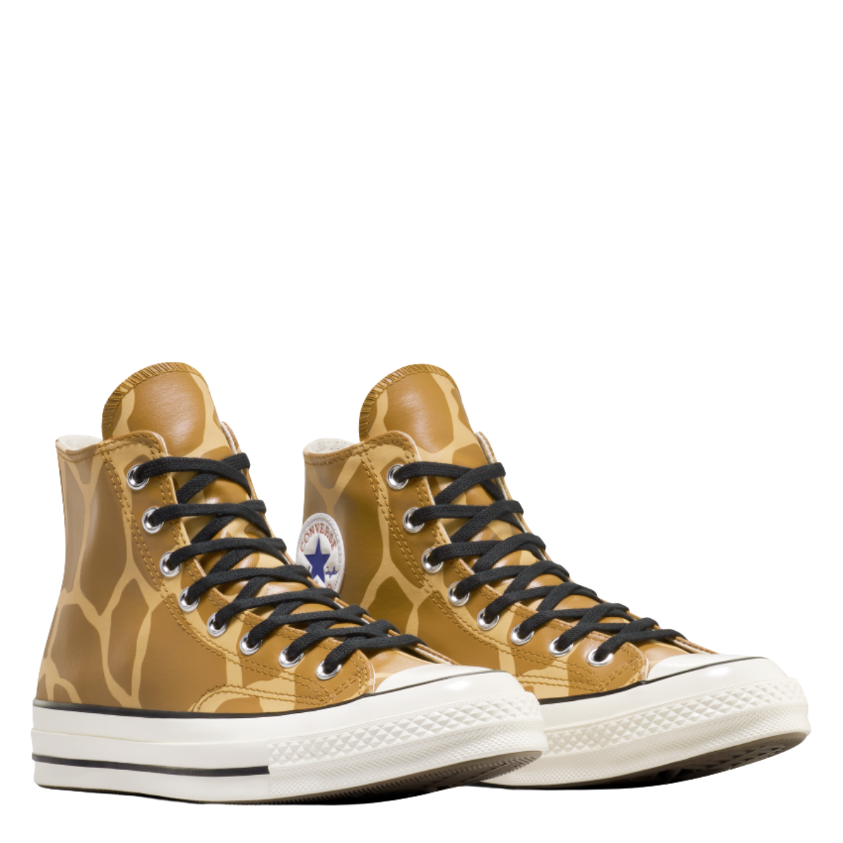 Converse Chuck 70 Glow-In-The-Dark Giraffe Print High Top in Ginger Snap/Egret/Gopher Gold