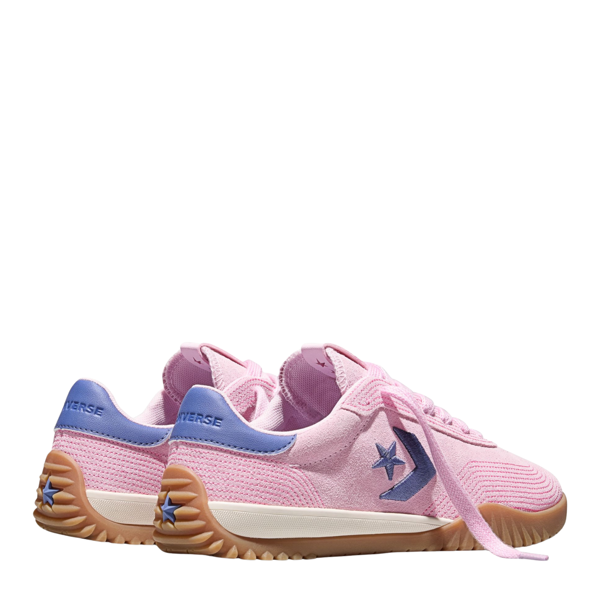 Converse Women's Run Star Trainer Stitched Suede in New Found Bloom/Pink