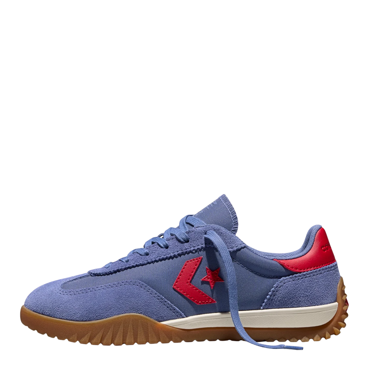 Converse Women's Run Star Trainer Stitched Suede in Indigo Storm/Red