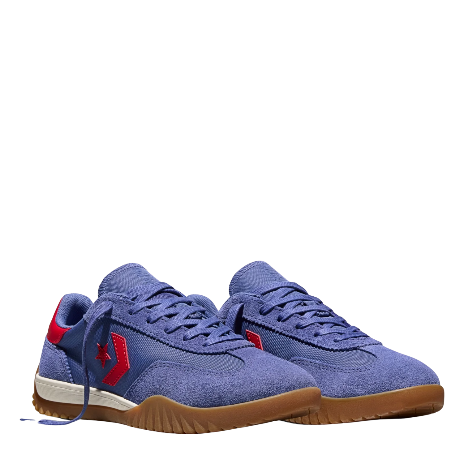 Converse Women's Run Star Trainer Stitched Suede in Indigo Storm/Red