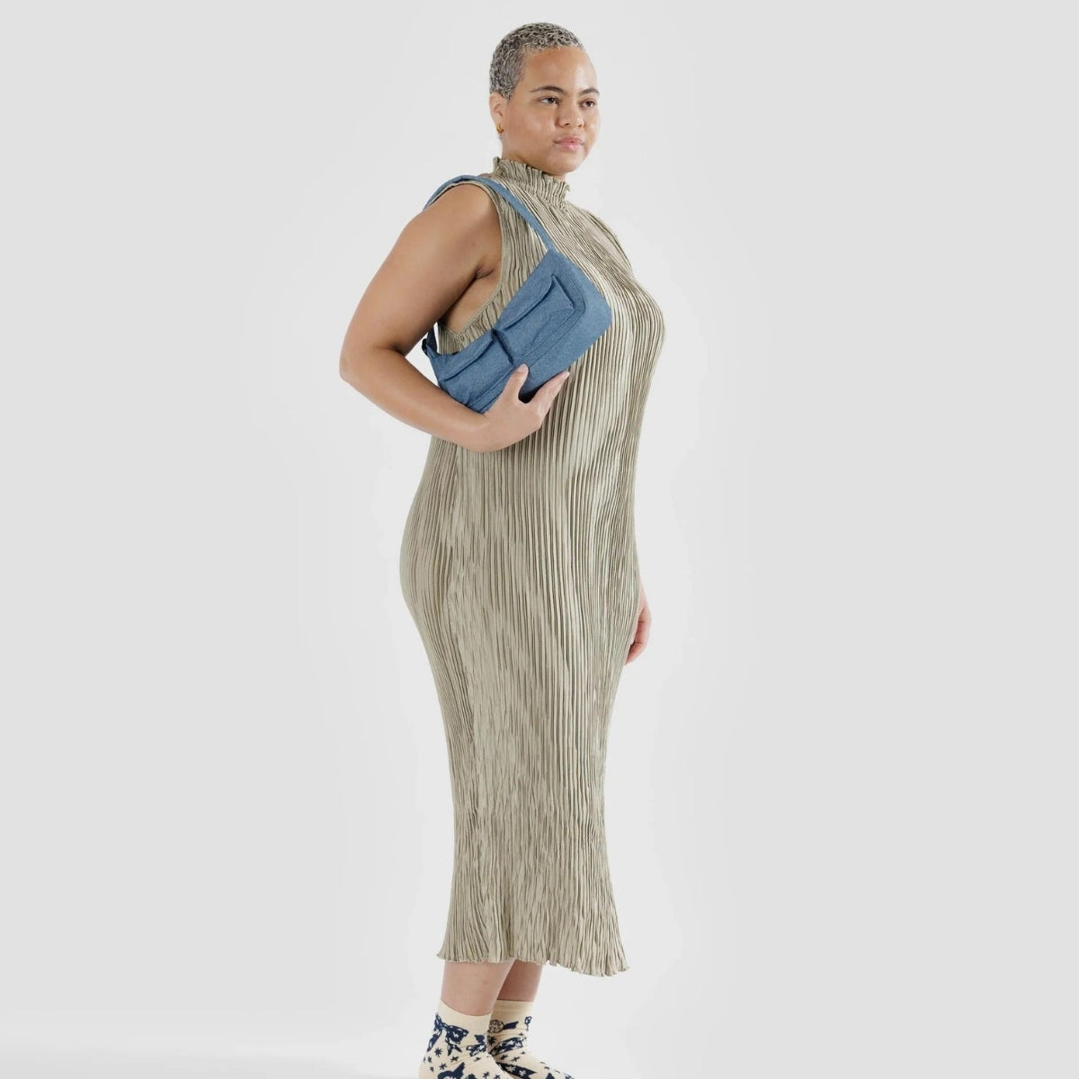 Baggu Cargo Shoulder Bag in Digital Denim