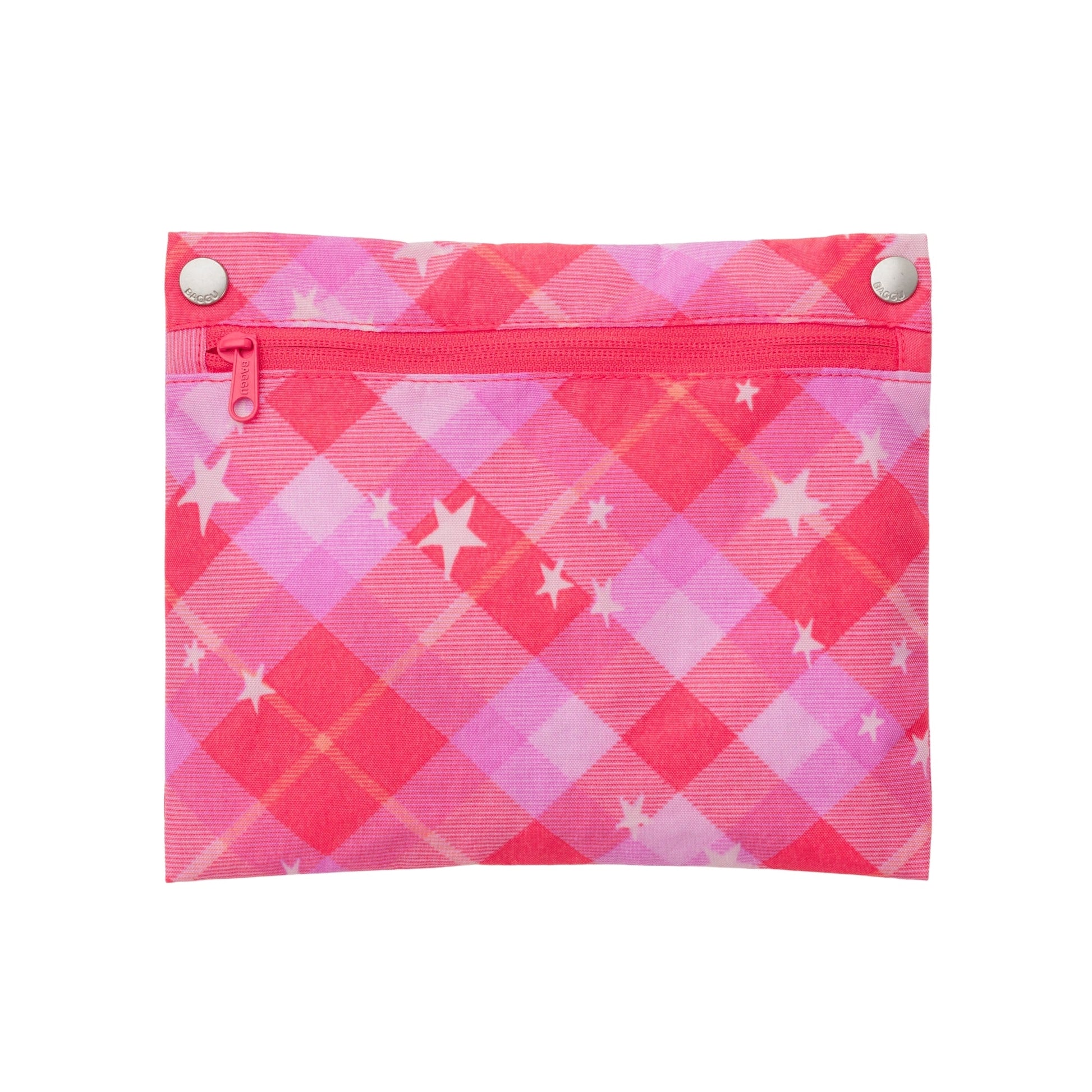 Baggu Cloud Bag in Pink Star Plaid