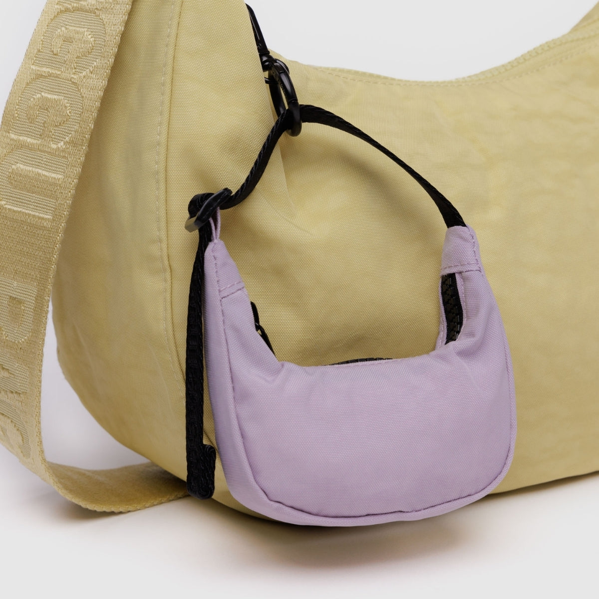 Baggu Crescent Bag Charm in Dusty Pink