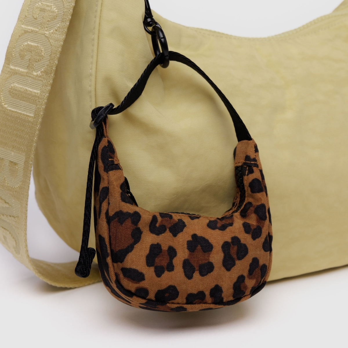 Baggu Crescent Bag Charm in Leopard