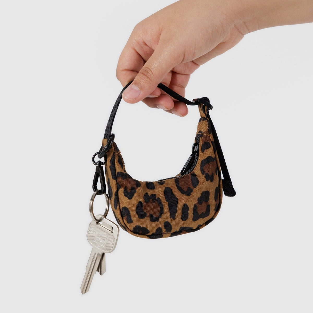 Baggu Crescent Bag Charm in Leopard