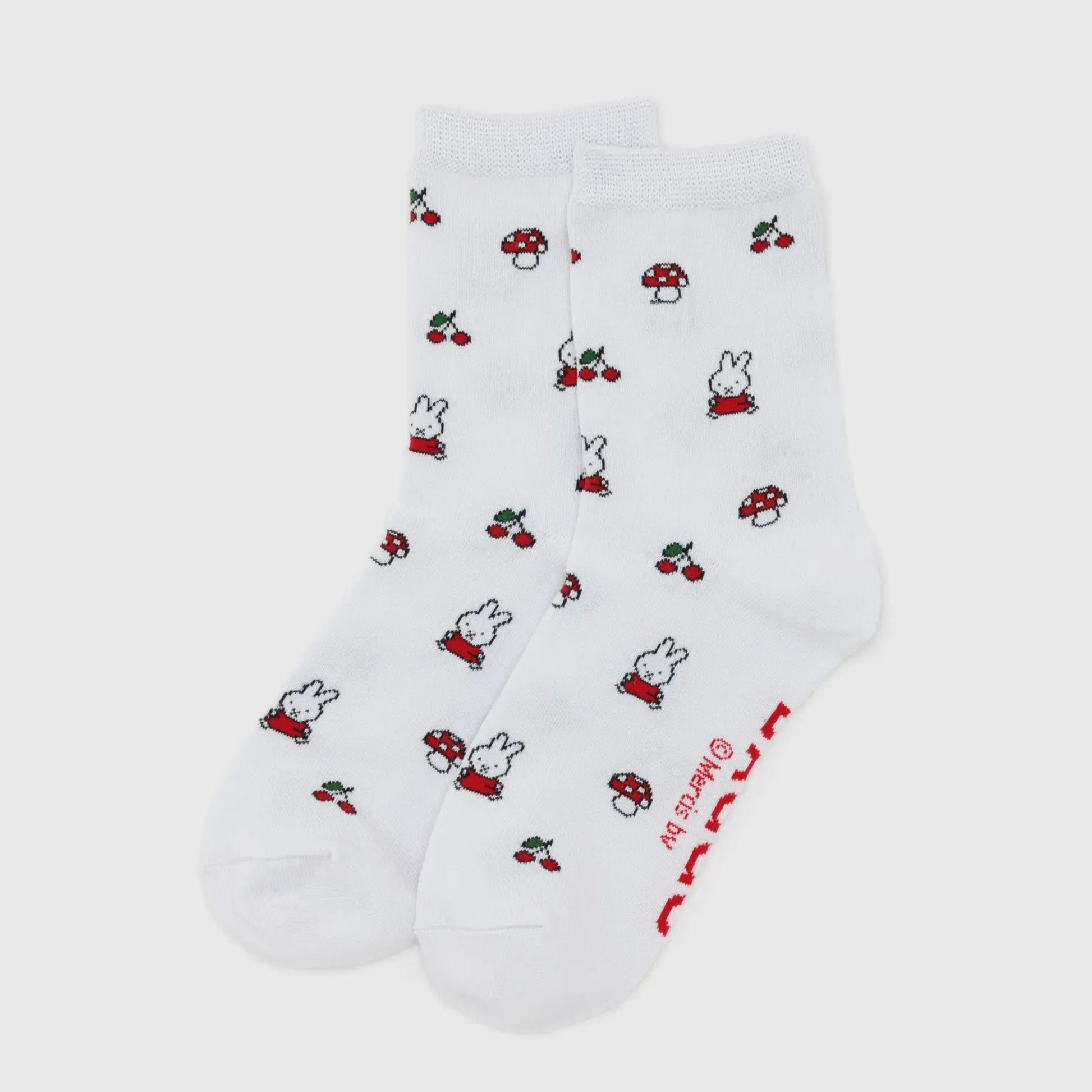 Baggu Crew Sock in Miffy White