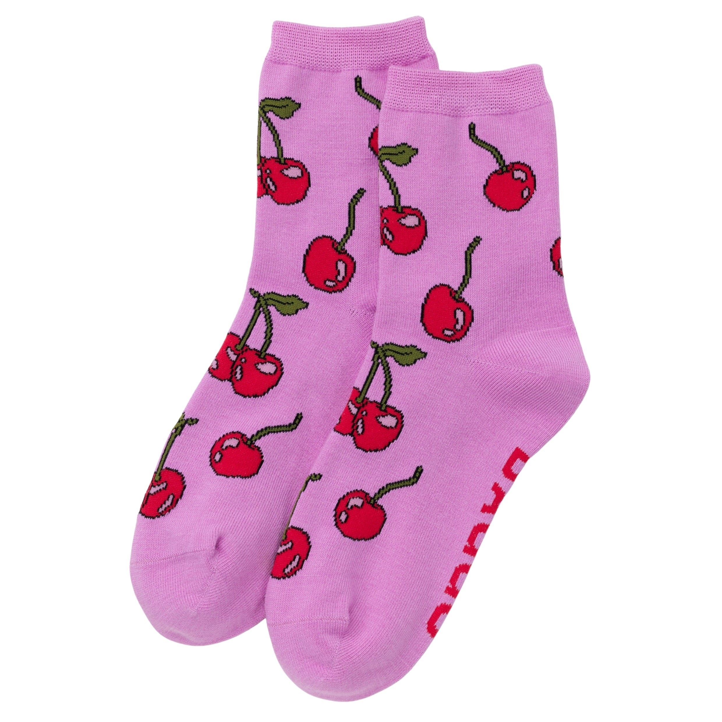 Baggu Crew Sock in Cherries