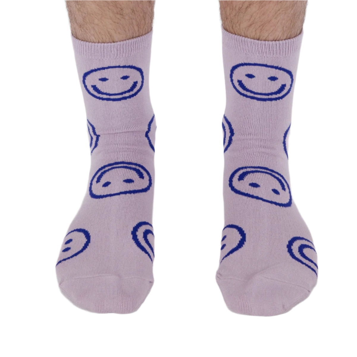 Baggu Crew Sock in Dusty Pink Happy