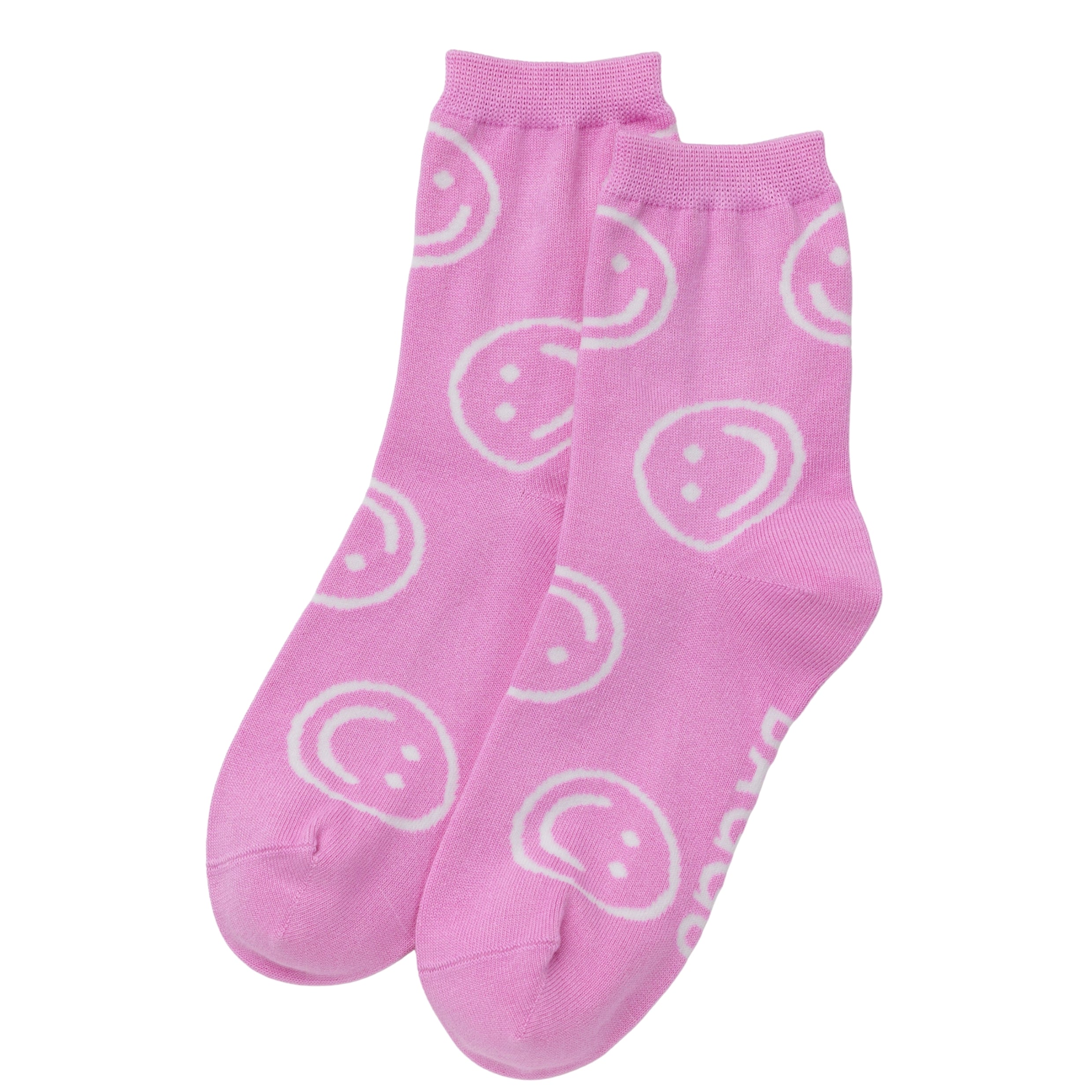 Baggu Crew Sock in Pink Happy