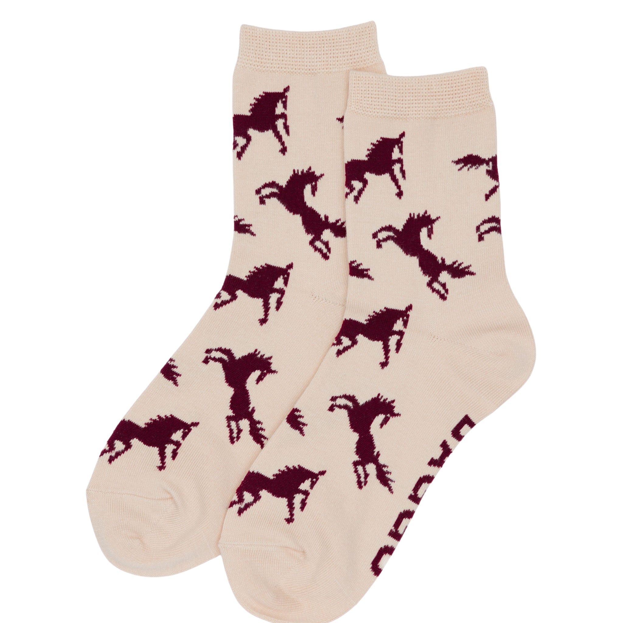 Baggu Crew Sock in Horses