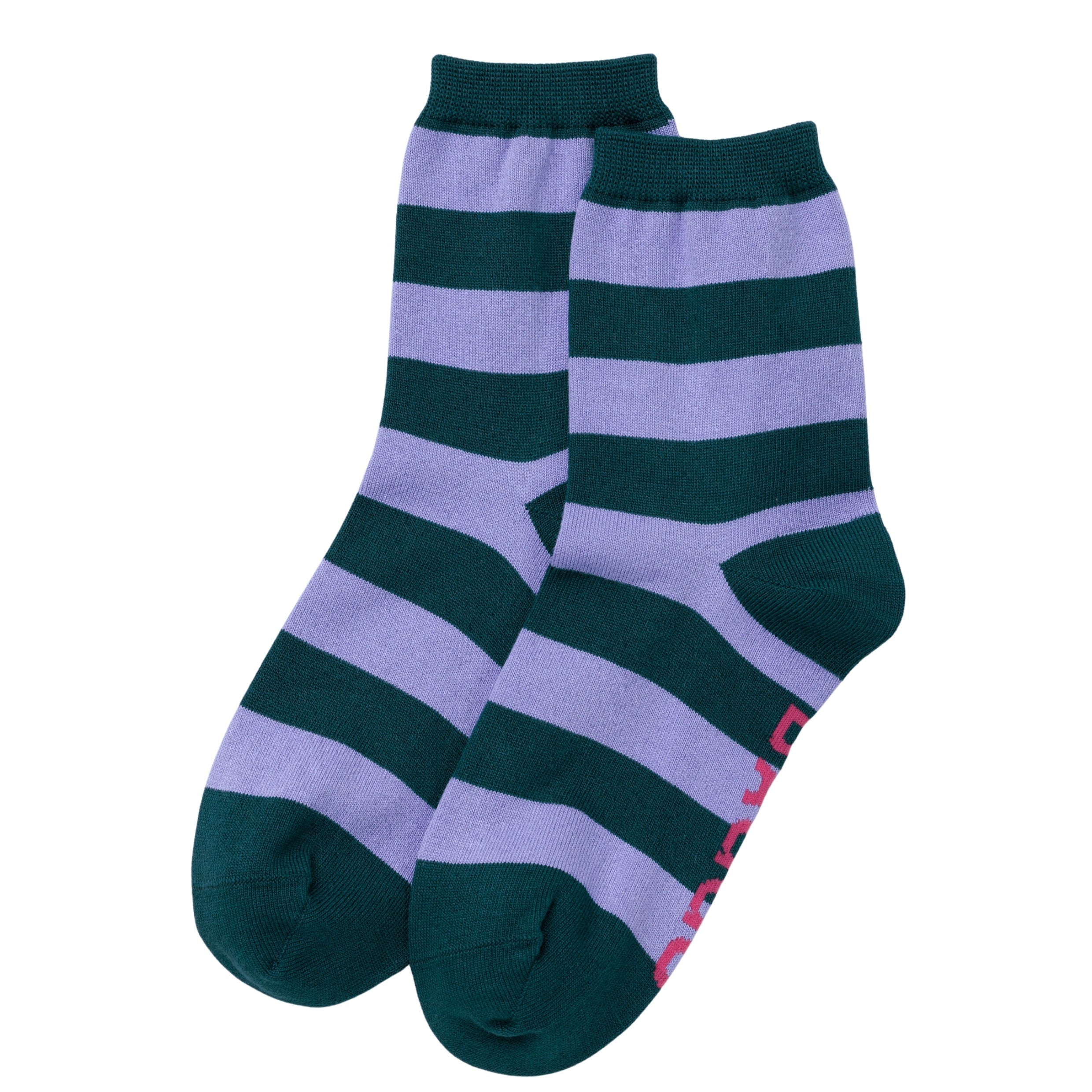 Baggu Crew Sock in Malachite Stripe