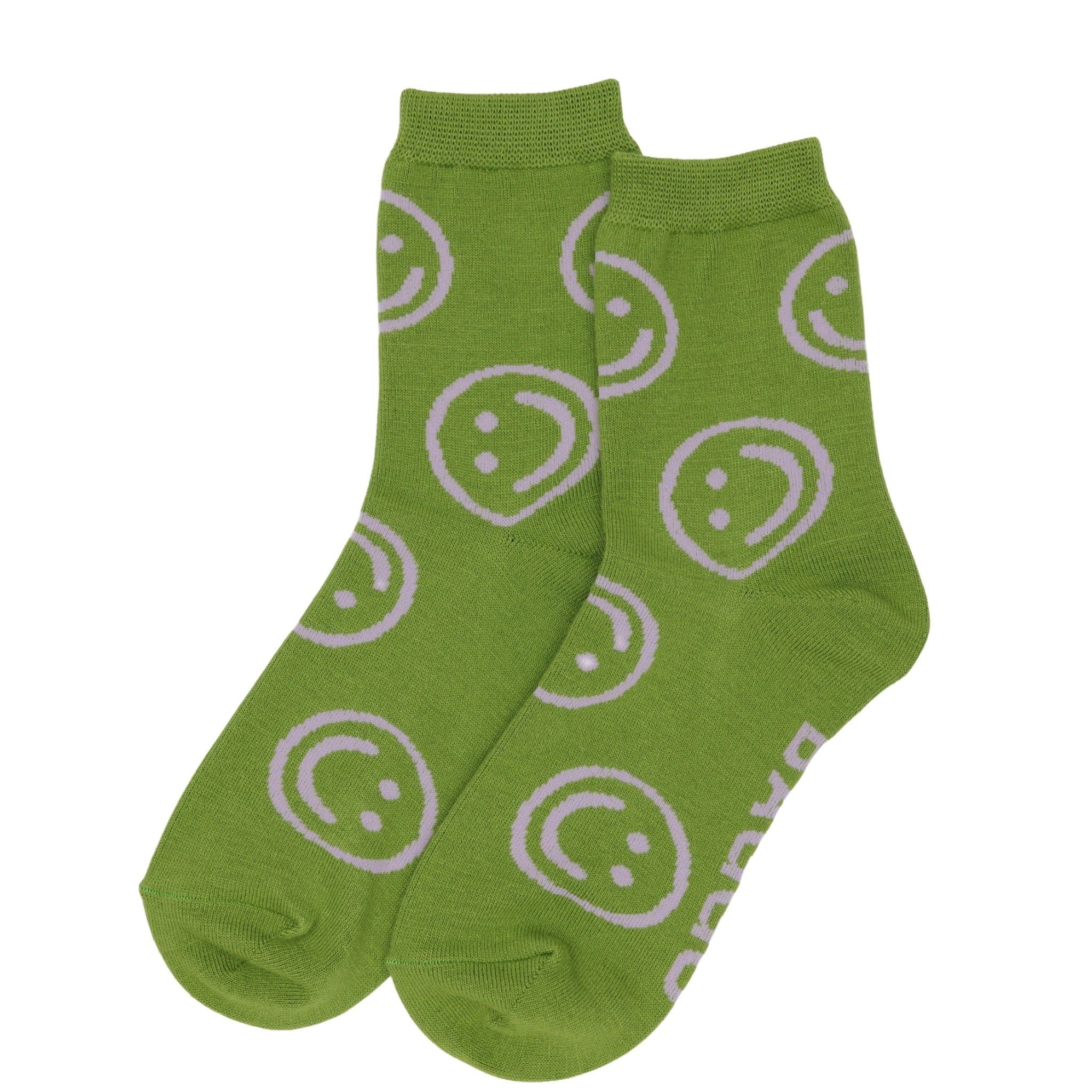 Baggu Crew Sock in Pear Happy