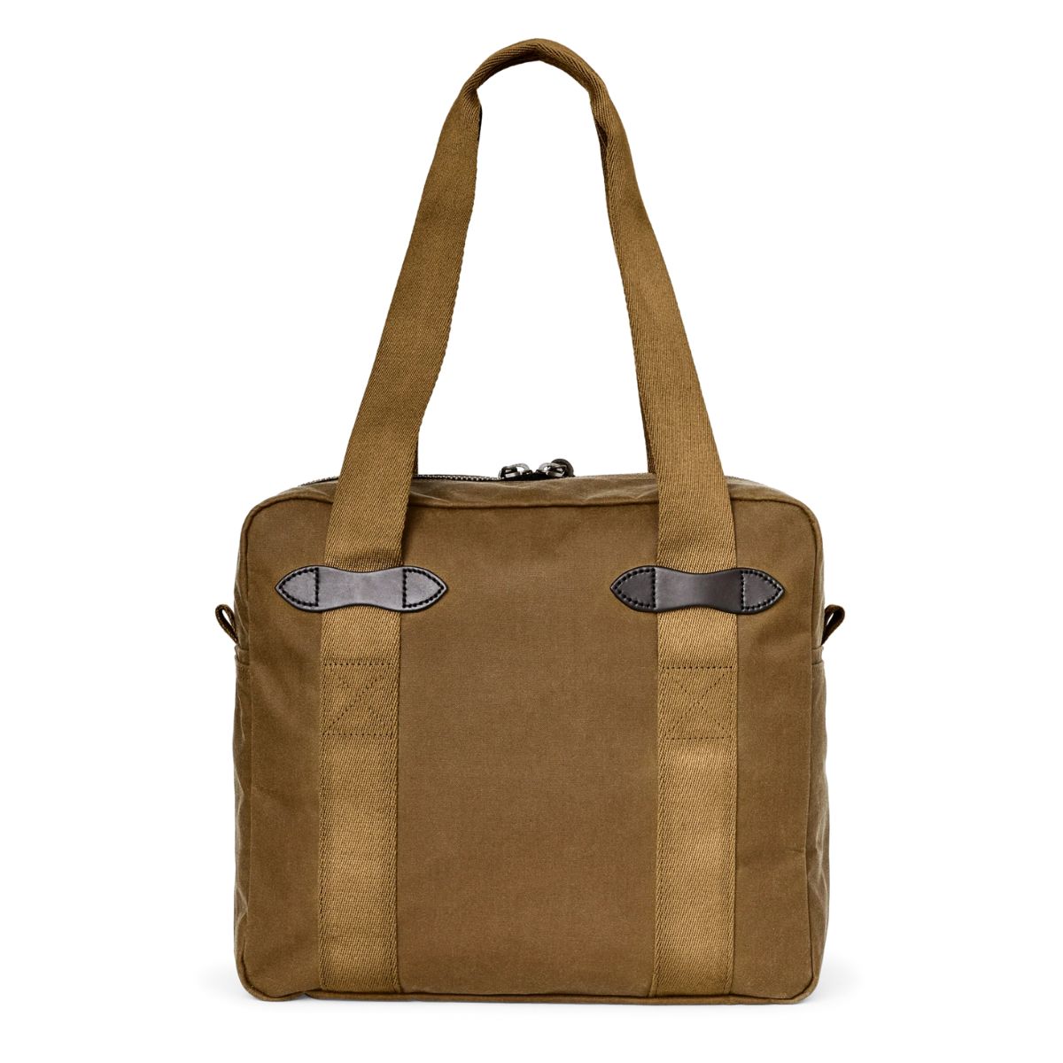 Filson Tin Cloth Zipper Tote Bag in Dark Tan