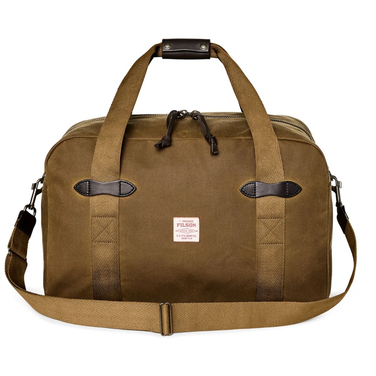 Filson Medium Tin Cloth Duffle Bag in Dark Tan