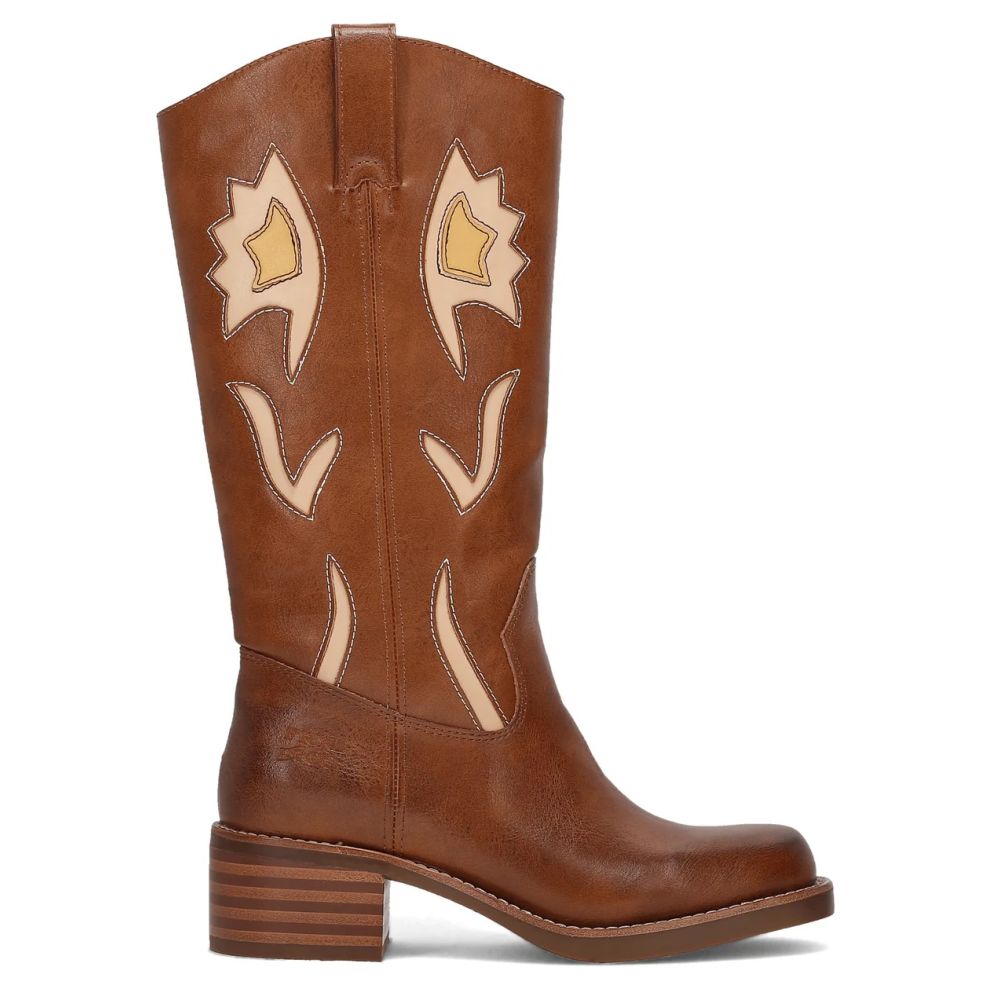 Frye and Co. Women's Miranda 10 Flower in Saddle