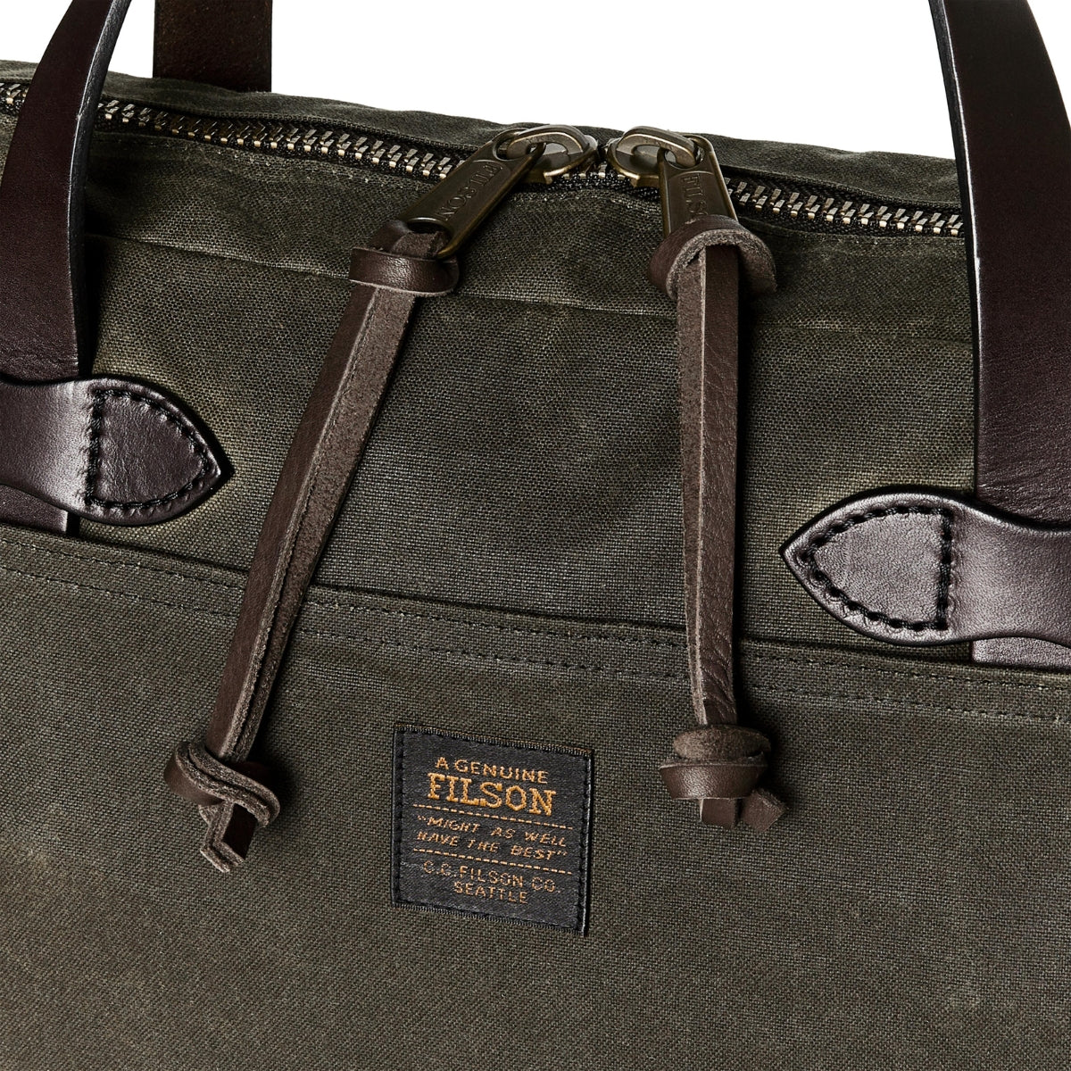 Filson Tin Cloth Compact Briefcase in Ottergreen