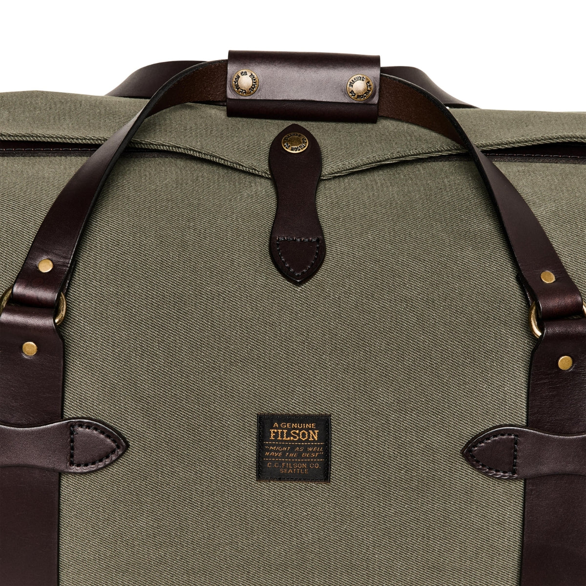 Filson Medium Rugged Twill Duffle Bag in Ottergreen