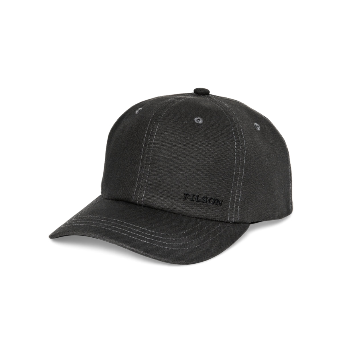 Filson Dry Tin Cloth Low Profile Logger Cap in Raven