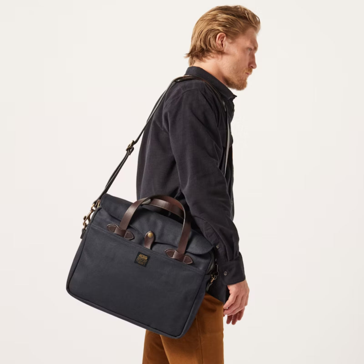 Filson Rugged Twill Original Briefcase in Navy