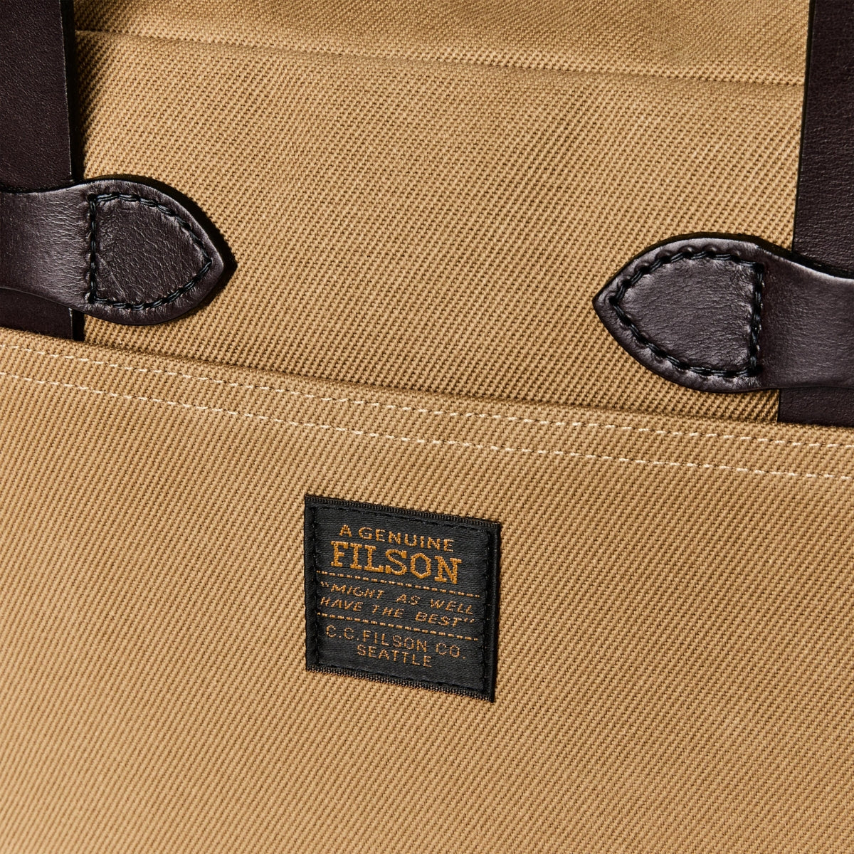 Filson Small Zipper Tote Bag in Tan