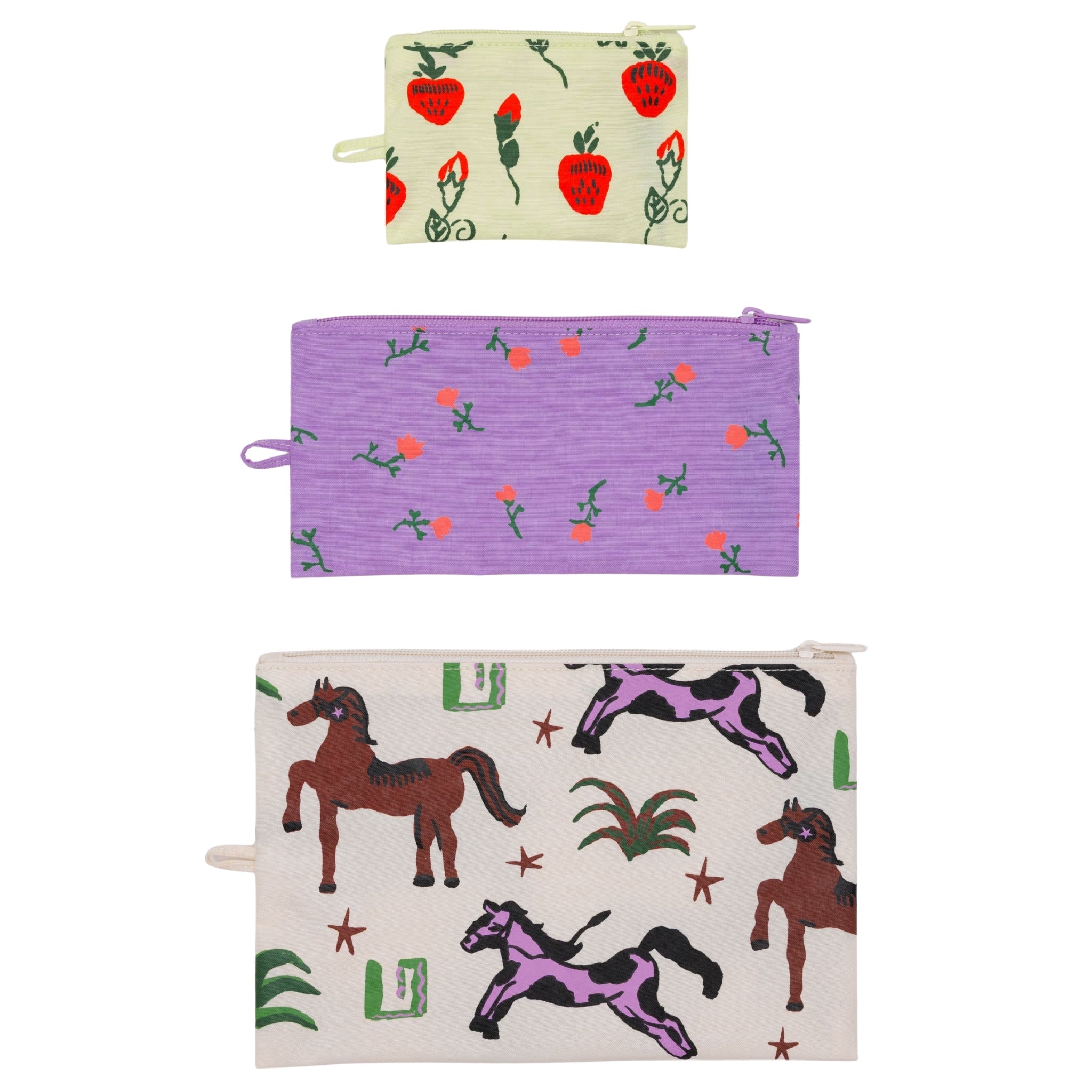 Baggu Flat Pouch Set in Painted Prairie