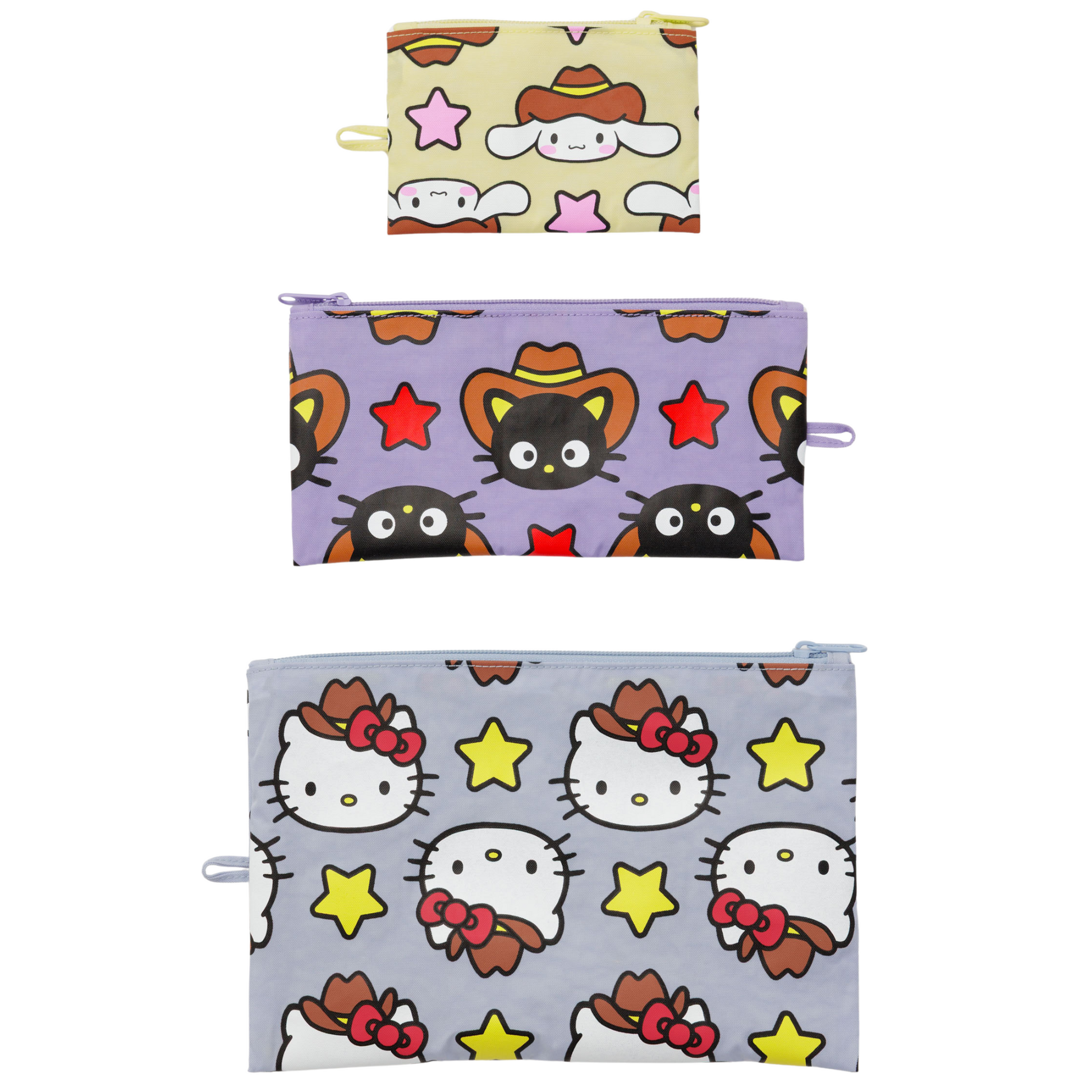 Baggu Flat Pouch Set in Hello Kitty & Friends Western