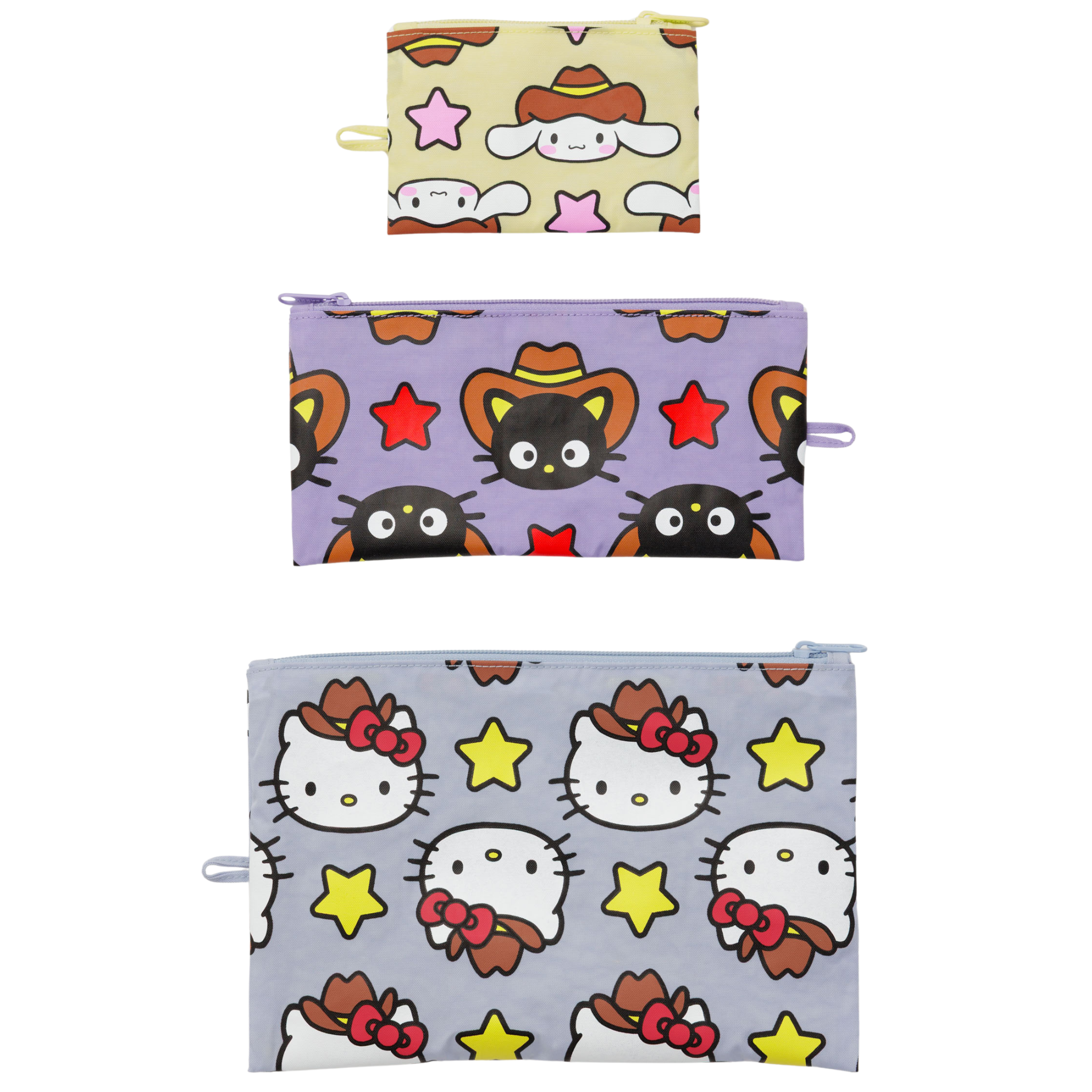 Baggu Flat Pouch Set in Hello Kitty & Friends Western