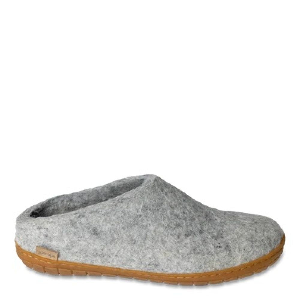 Glerups Open Heel Rubber Sole in Grey