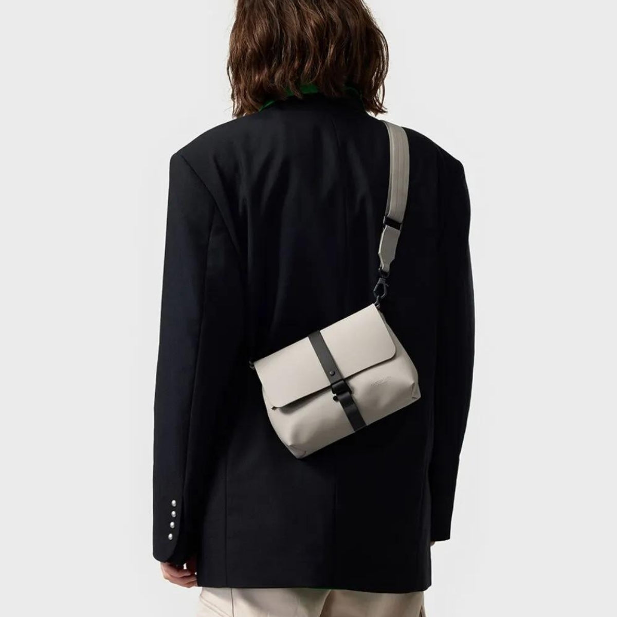 Gaston Luga Splash Crossbody Bag in Taupe