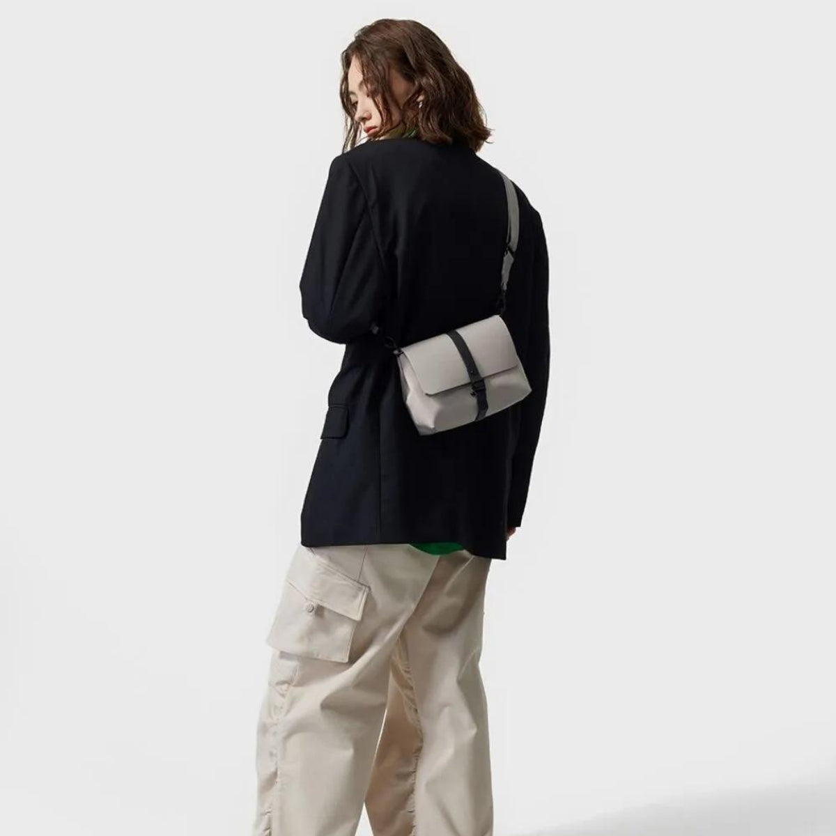 Gaston Luga Splash Crossbody Bag in Taupe