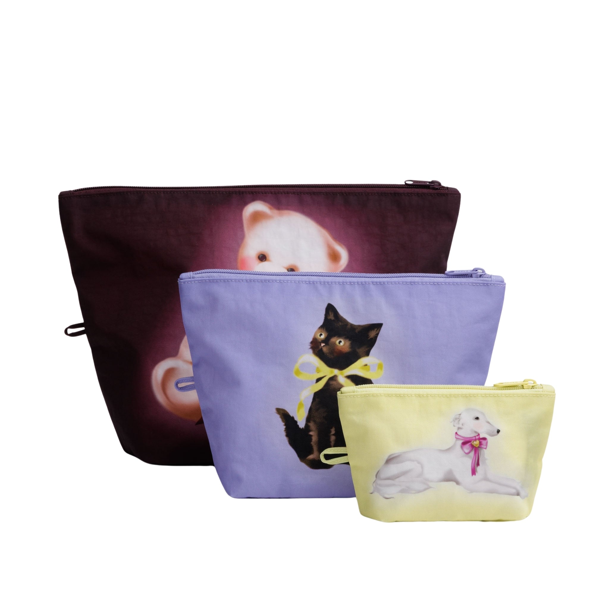 Baggu Go Pouch Set in Fancy Animals