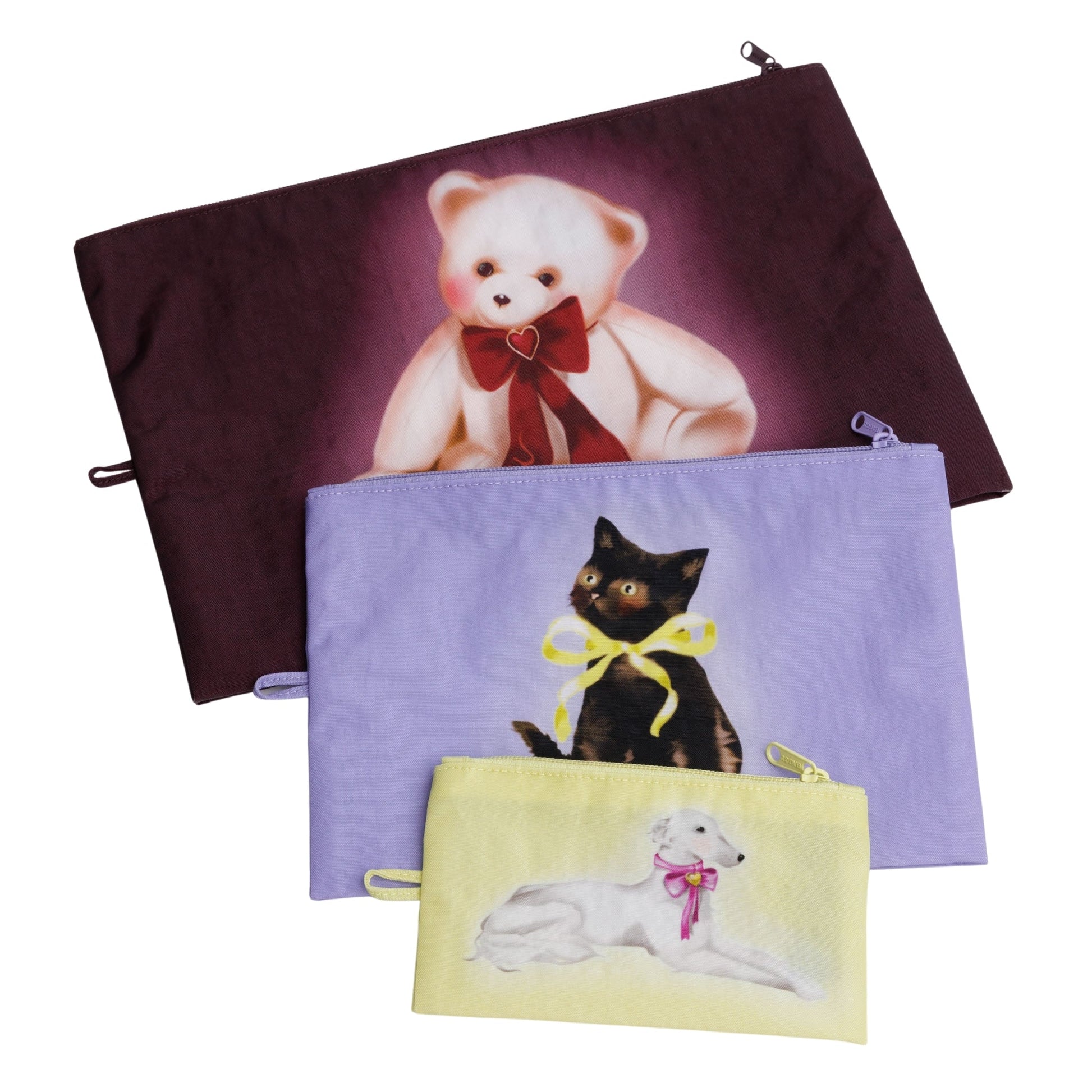 Baggu Go Pouch Set in Fancy Animals