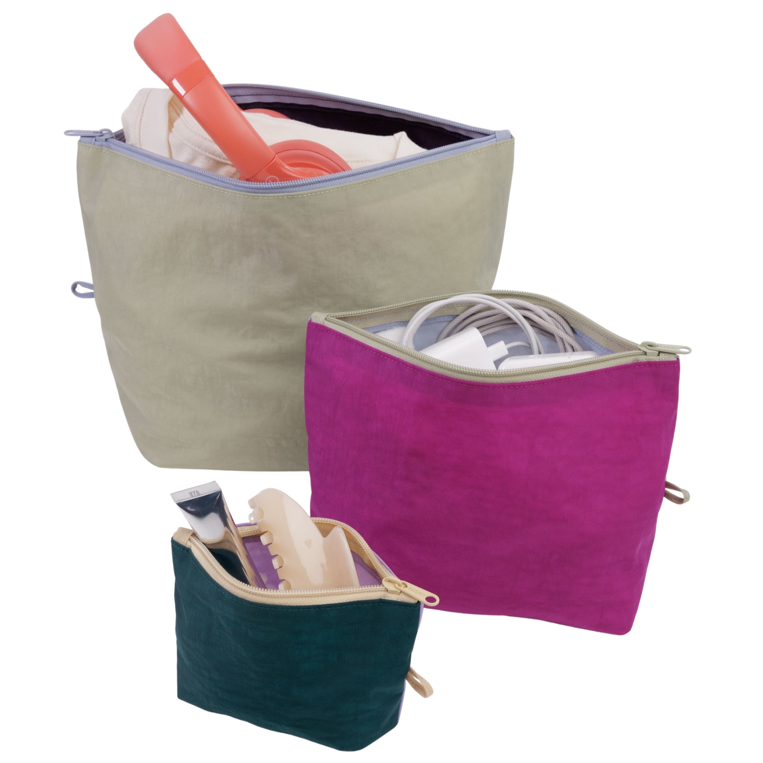 Baggu Go Pouch Set in Lagoon Mix