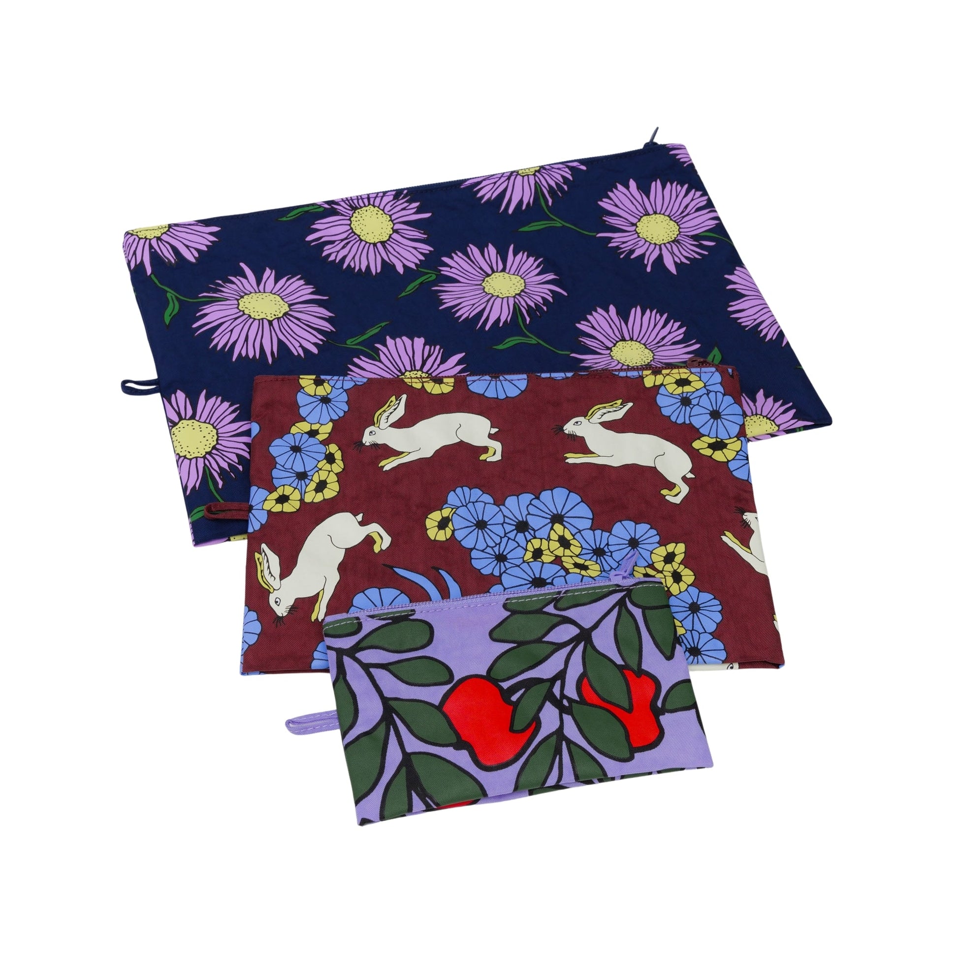 Baggu Go Pouch Set in Night Orchard