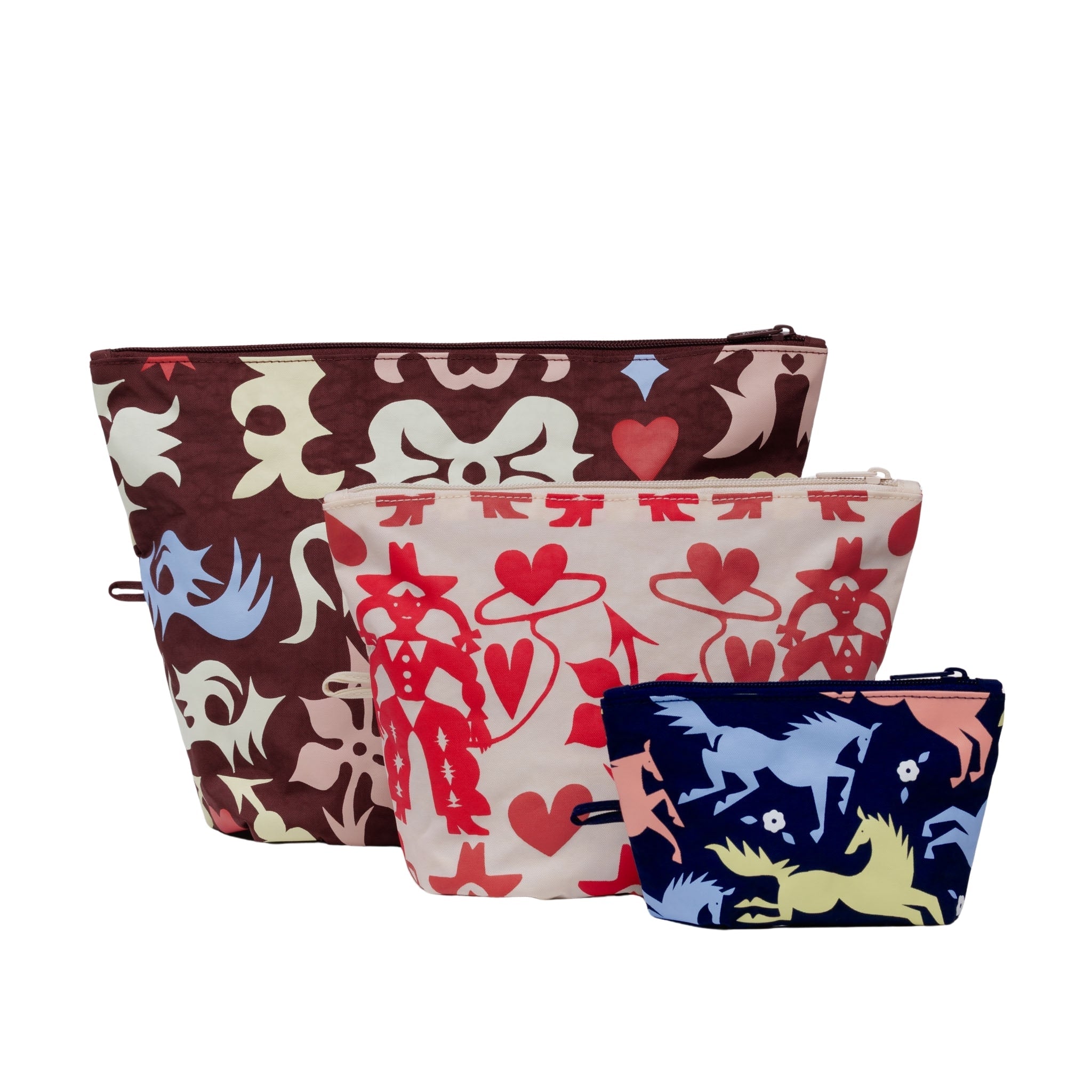 Baggu Go Pouch Set in Western Cut Outs